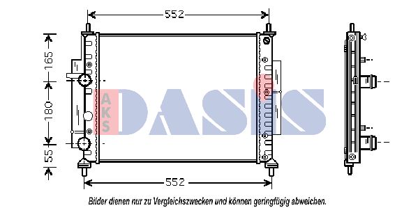 AKS DASIS Радиатор, охлаждение двигателя 080027N